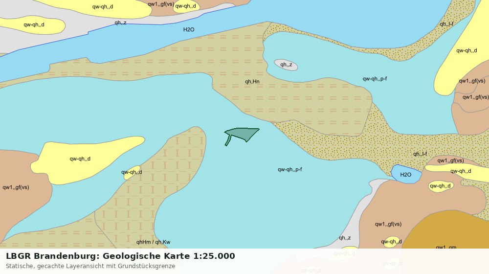 Statische Kartenansicht: LBGR Brandenburg: Geologische Karte 1:25.000