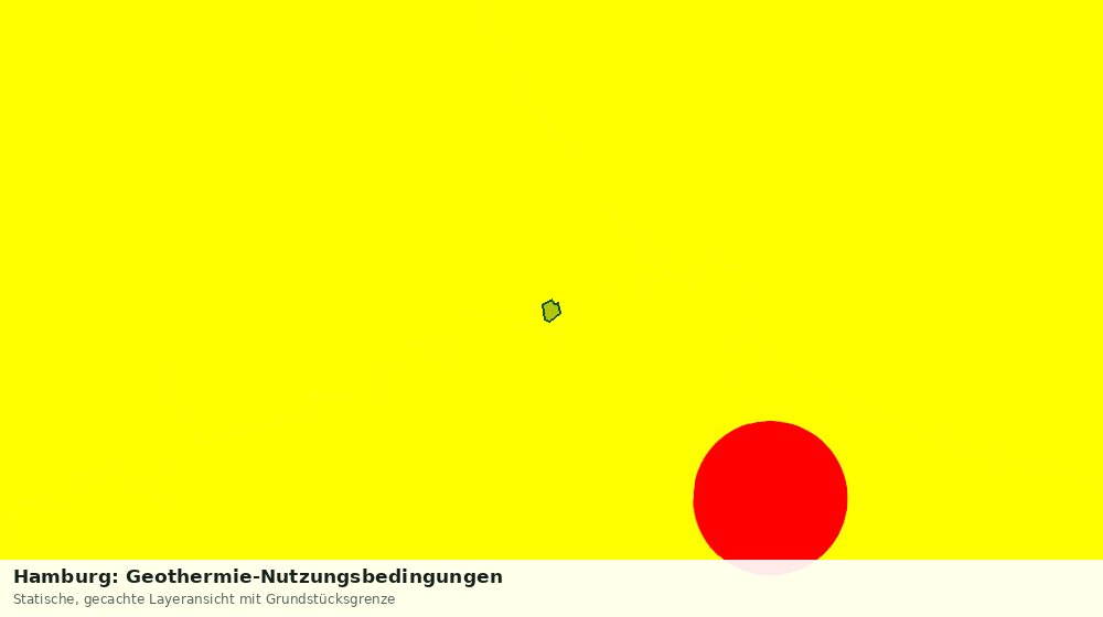 Statische Kartenansicht: Hamburg: Geothermie-Nutzungsbedingungen