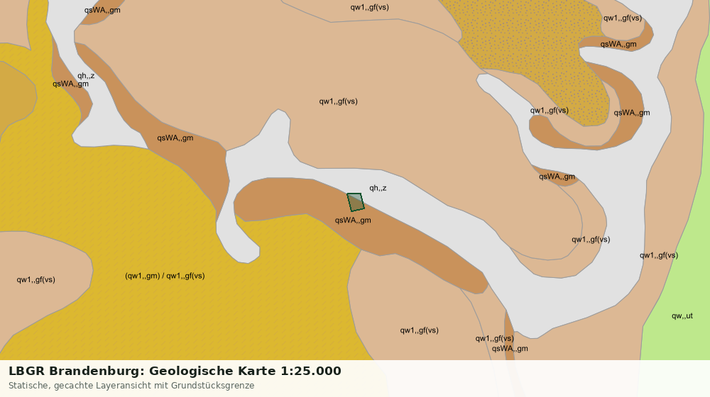 Statische Kartenansicht: LBGR Brandenburg: Geologische Karte 1:25.000