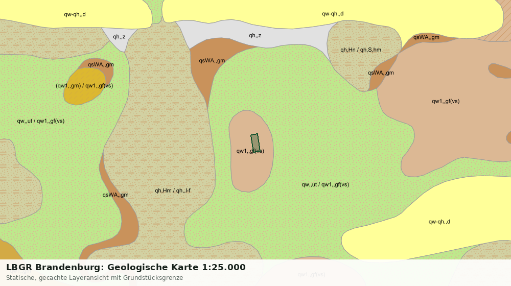 Statische Kartenansicht: LBGR Brandenburg: Geologische Karte 1:25.000
