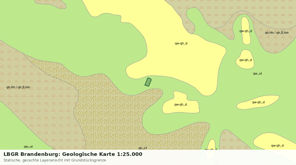 Statische Kartenansicht: LBGR Brandenburg: Geologische Karte 1:25.000