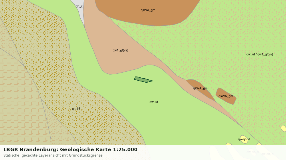 Statische Kartenansicht: LBGR Brandenburg: Geologische Karte 1:25.000