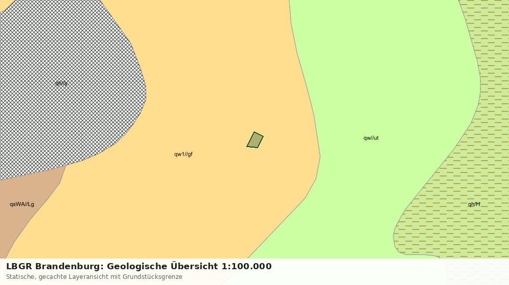 Statische Kartenansicht: LBGR Brandenburg: Geologische Übersicht 1:100.000