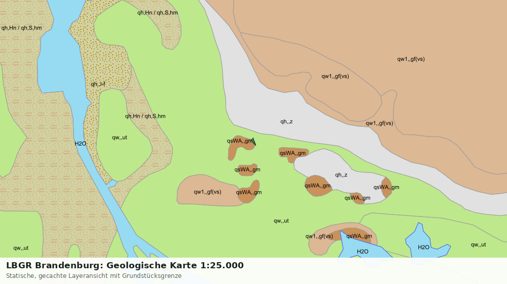 Statische Kartenansicht: LBGR Brandenburg: Geologische Karte 1:25.000
