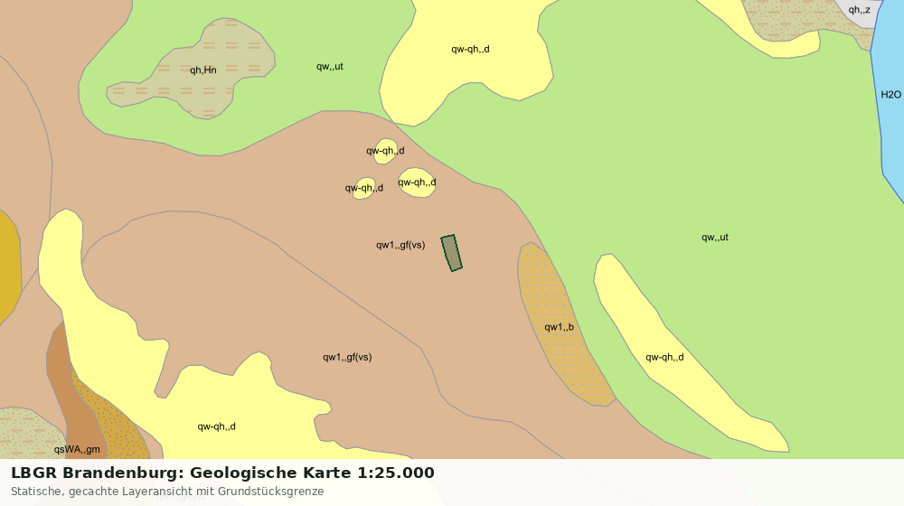 Statische Kartenansicht: LBGR Brandenburg: Geologische Karte 1:25.000