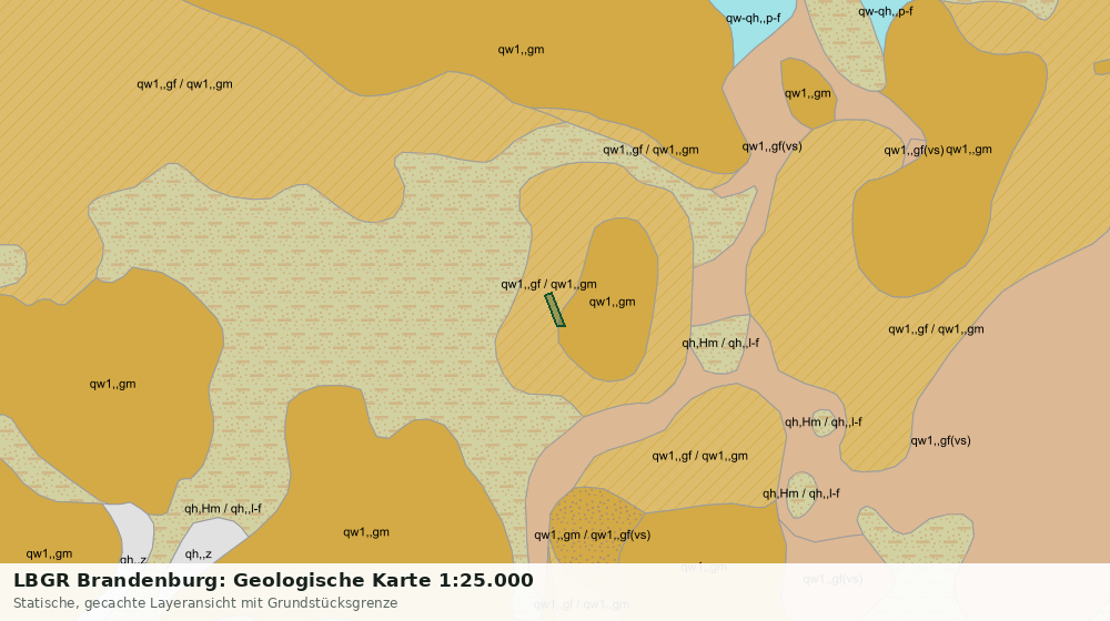 Statische Kartenansicht: LBGR Brandenburg: Geologische Karte 1:25.000