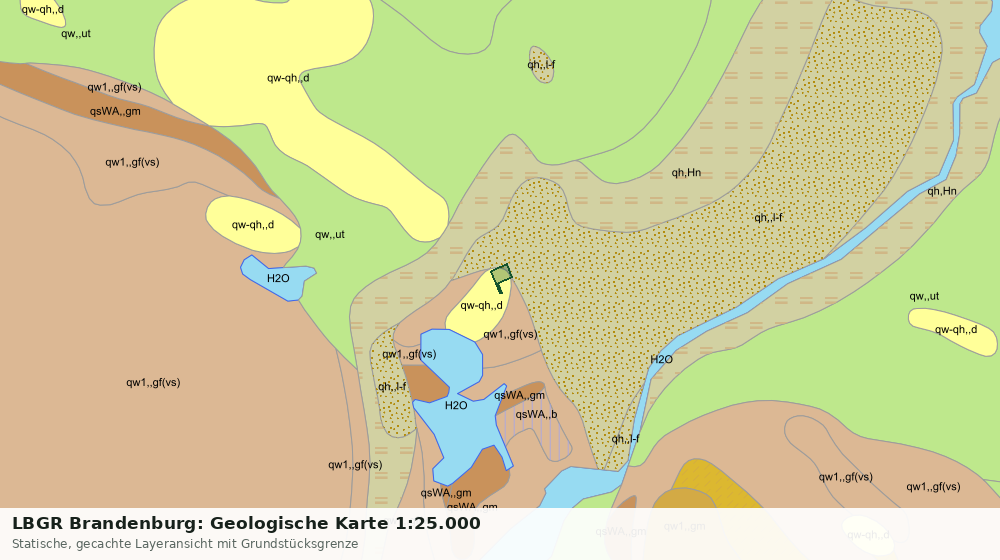 Statische Kartenansicht: LBGR Brandenburg: Geologische Karte 1:25.000