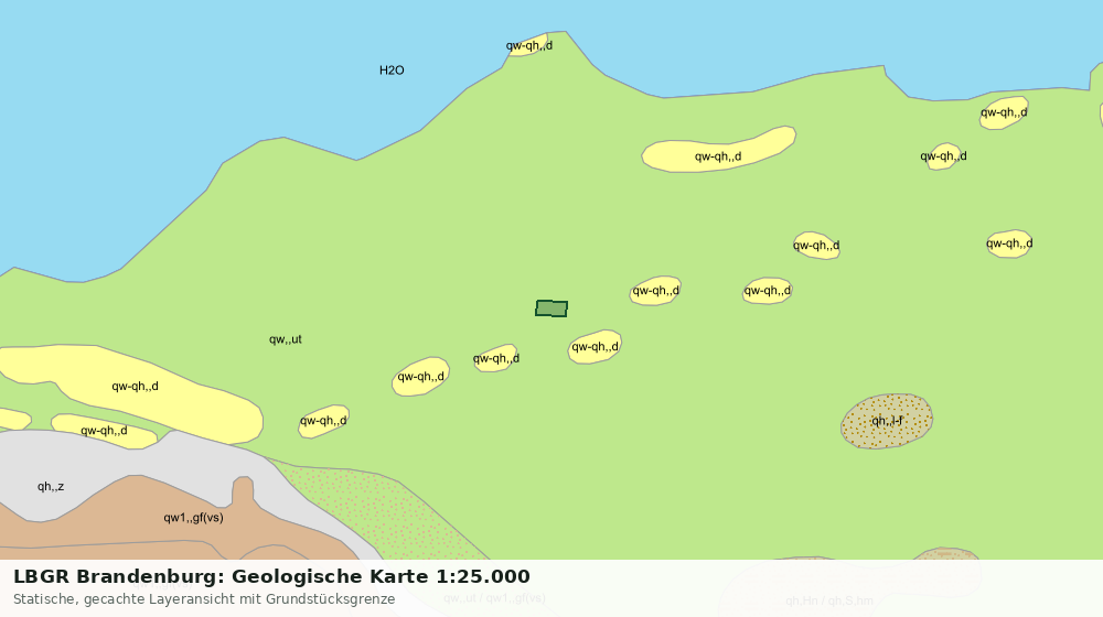 Statische Kartenansicht: LBGR Brandenburg: Geologische Karte 1:25.000