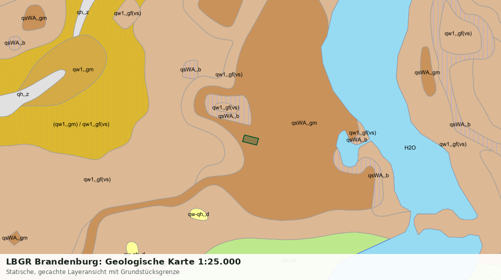 Statische Kartenansicht: LBGR Brandenburg: Geologische Karte 1:25.000