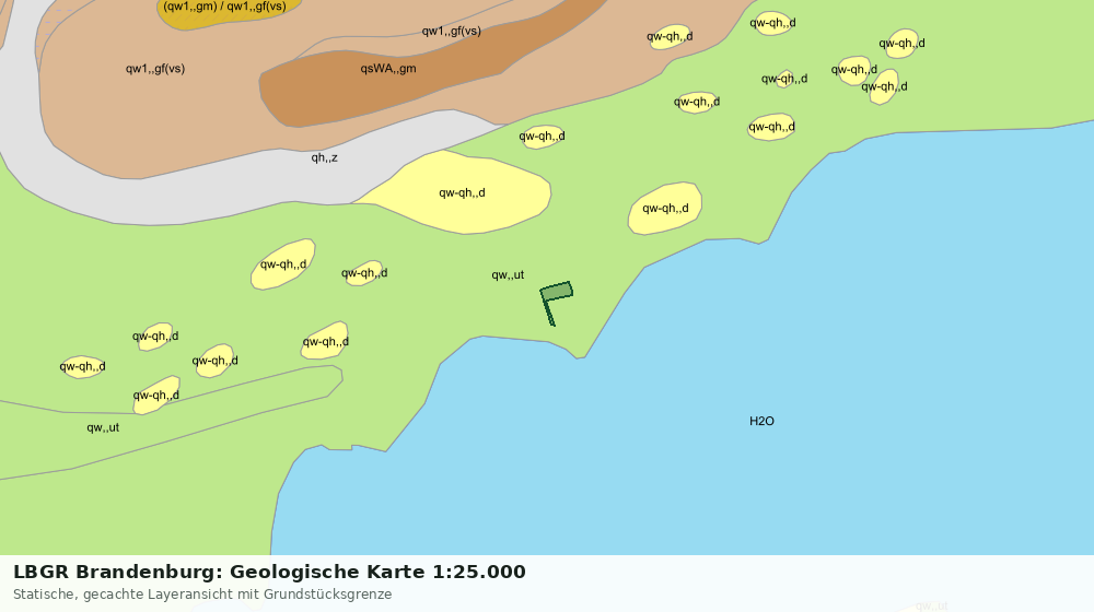 Statische Kartenansicht: LBGR Brandenburg: Geologische Karte 1:25.000