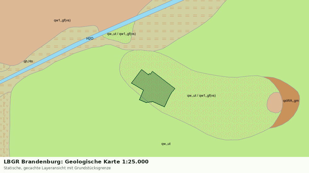 Statische Kartenansicht: LBGR Brandenburg: Geologische Karte 1:25.000