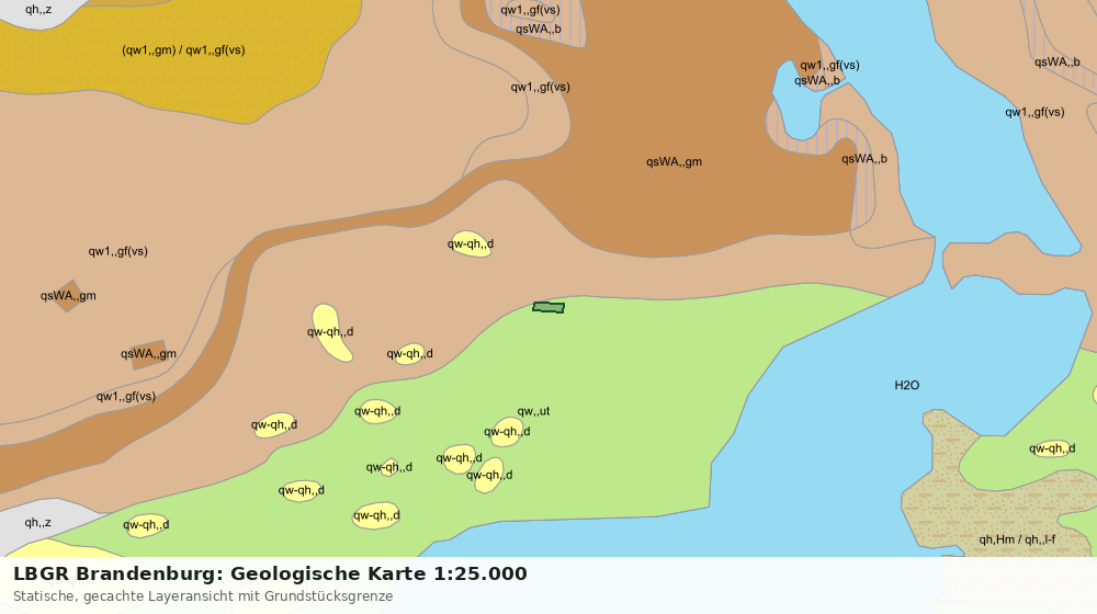 Statische Kartenansicht: LBGR Brandenburg: Geologische Karte 1:25.000