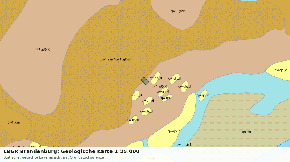 Statische Kartenansicht: LBGR Brandenburg: Geologische Karte 1:25.000