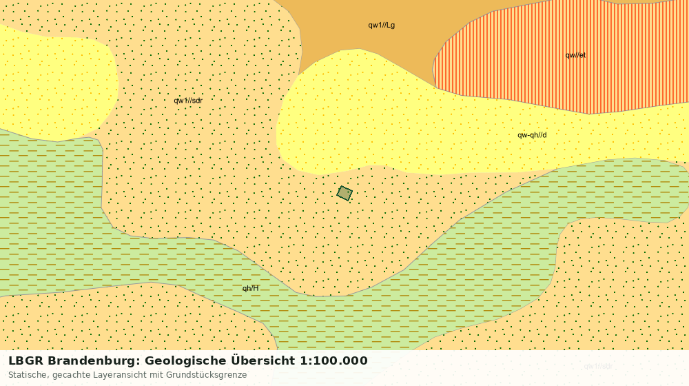 Statische Kartenansicht: LBGR Brandenburg: Geologische Übersicht 1:100.000