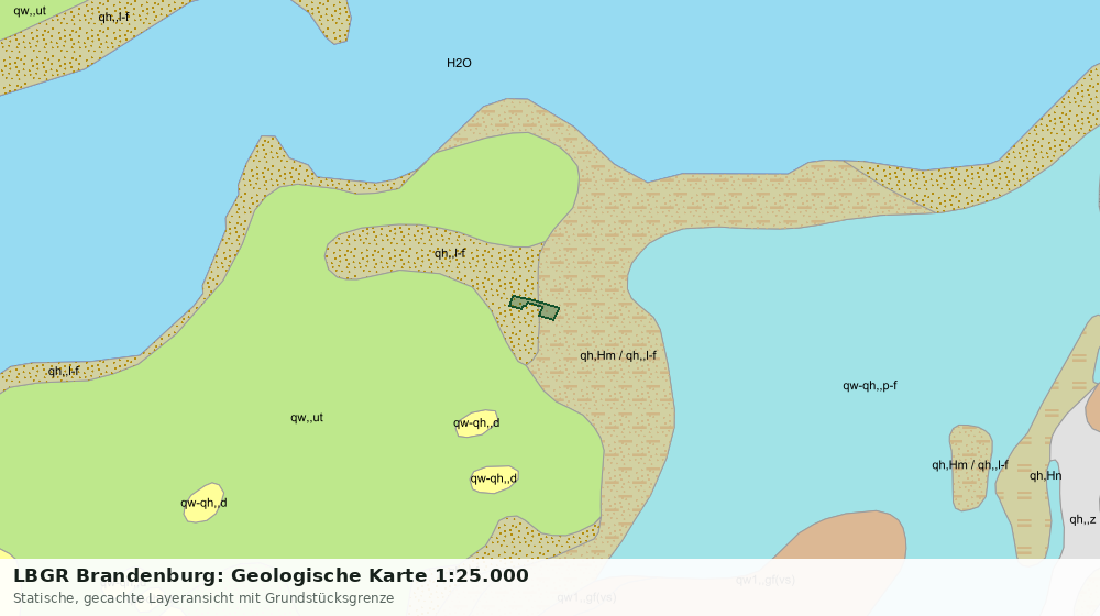 Statische Kartenansicht: LBGR Brandenburg: Geologische Karte 1:25.000