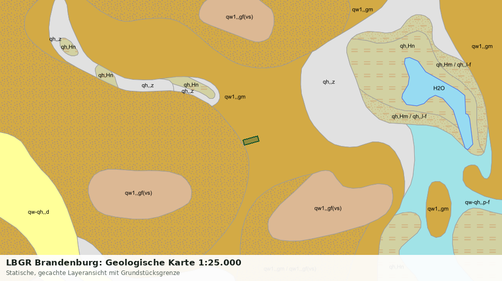Statische Kartenansicht: LBGR Brandenburg: Geologische Karte 1:25.000