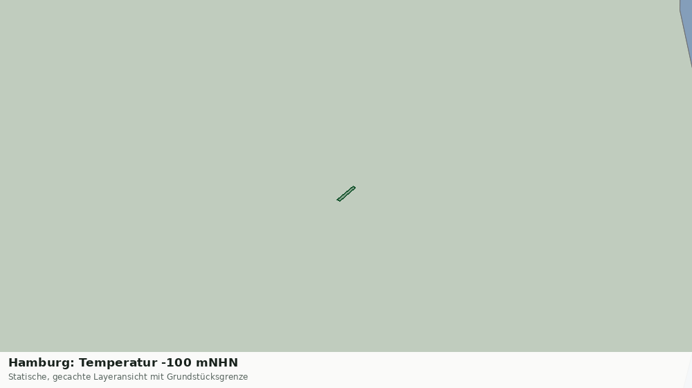 Statische Kartenansicht: Hamburg: Temperatur -100 mNHN