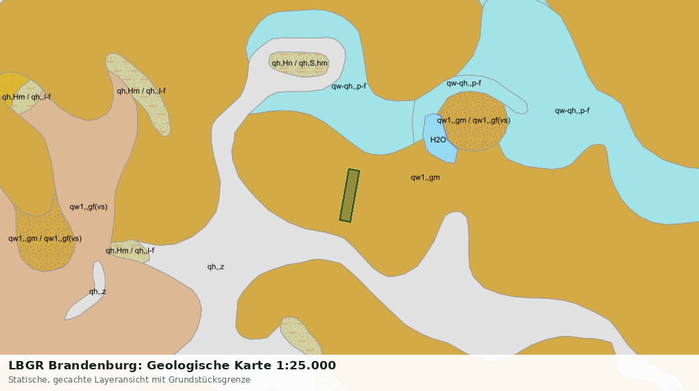Statische Kartenansicht: LBGR Brandenburg: Geologische Karte 1:25.000