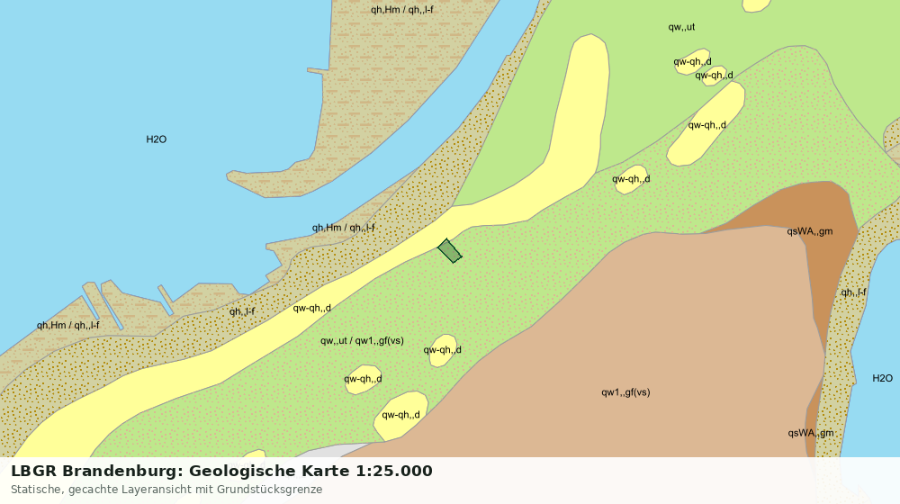 Statische Kartenansicht: LBGR Brandenburg: Geologische Karte 1:25.000