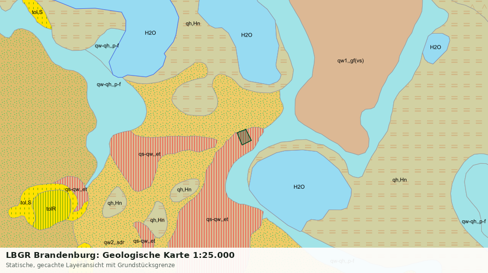 Statische Kartenansicht: LBGR Brandenburg: Geologische Karte 1:25.000
