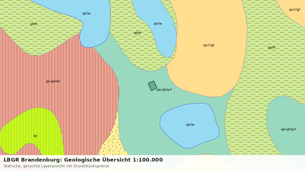 Statische Kartenansicht: LBGR Brandenburg: Geologische Übersicht 1:100.000