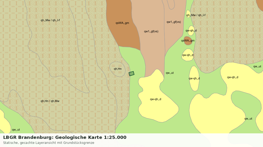 Statische Kartenansicht: LBGR Brandenburg: Geologische Karte 1:25.000