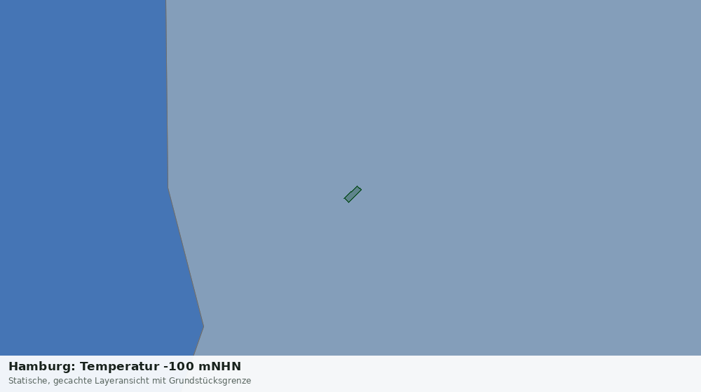 Statische Kartenansicht: Hamburg: Temperatur -100 mNHN