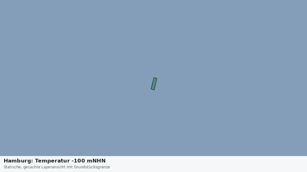 Statische Kartenansicht: Hamburg: Temperatur -100 mNHN