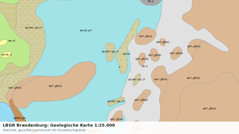 Statische Kartenansicht: LBGR Brandenburg: Geologische Karte 1:25.000