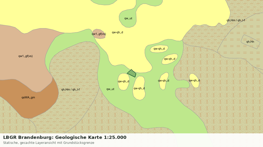 Statische Kartenansicht: LBGR Brandenburg: Geologische Karte 1:25.000
