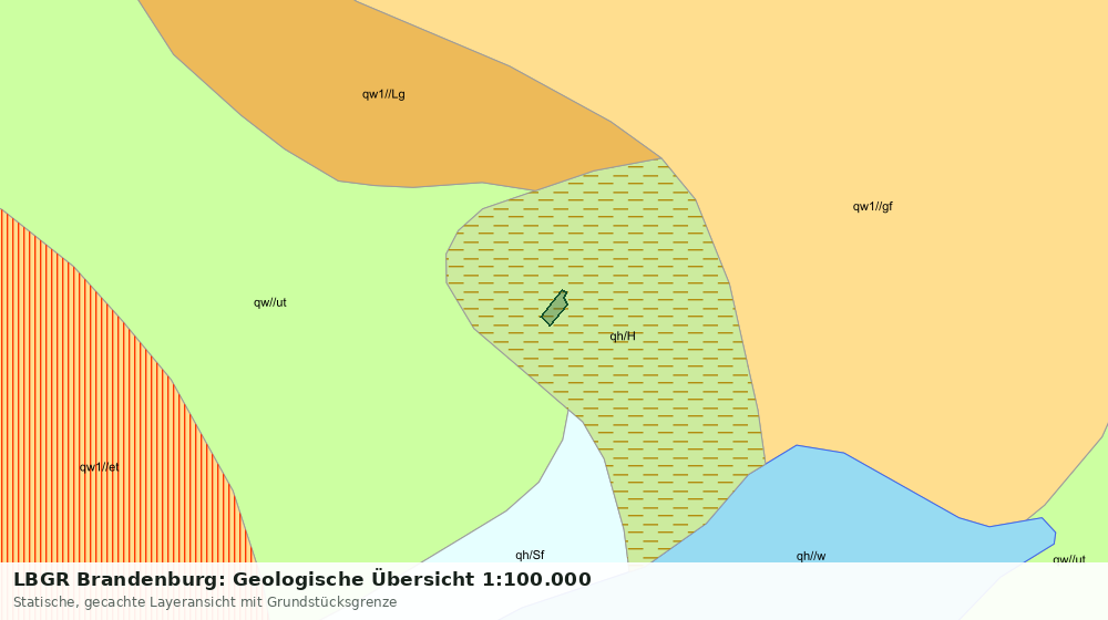 Statische Kartenansicht: LBGR Brandenburg: Geologische Übersicht 1:100.000