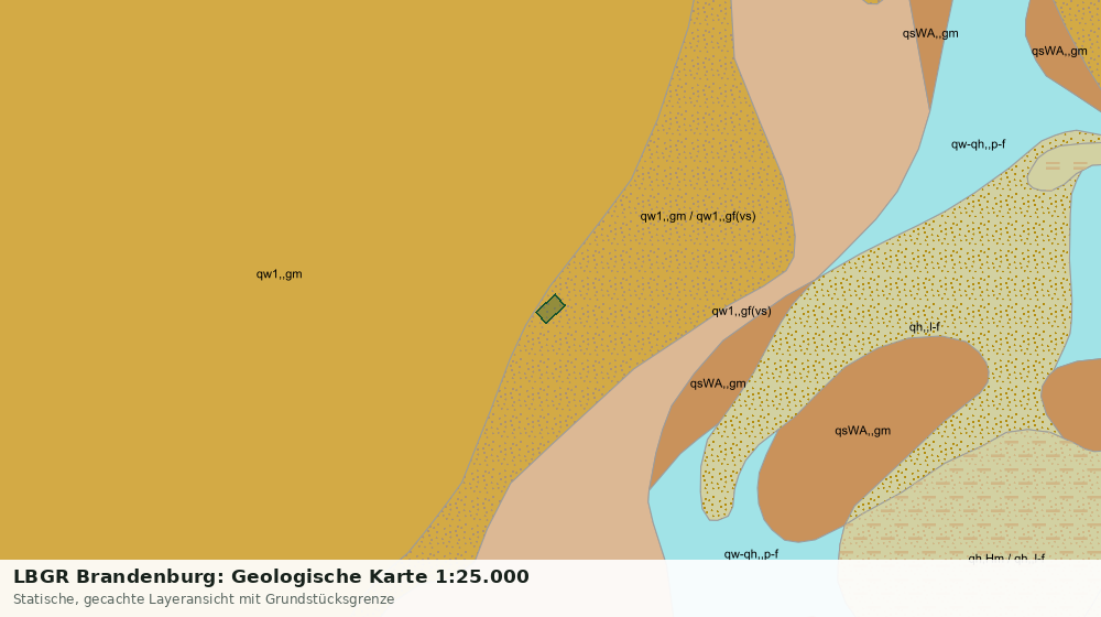 Statische Kartenansicht: LBGR Brandenburg: Geologische Karte 1:25.000