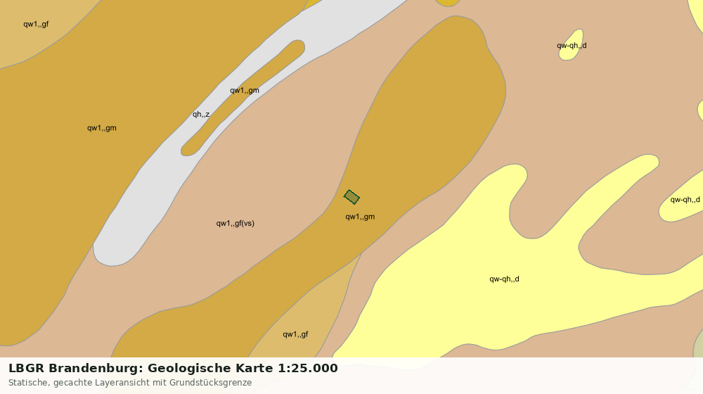 Statische Kartenansicht: LBGR Brandenburg: Geologische Karte 1:25.000