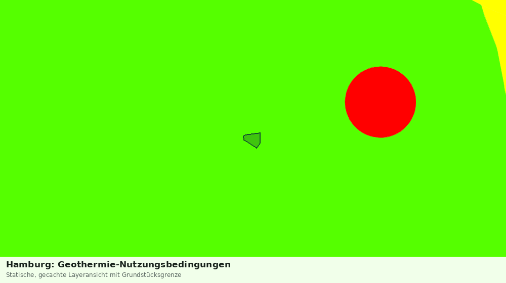 Statische Kartenansicht: Hamburg: Geothermie-Nutzungsbedingungen