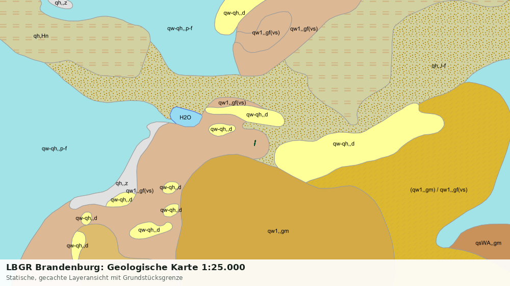 Statische Kartenansicht: LBGR Brandenburg: Geologische Karte 1:25.000