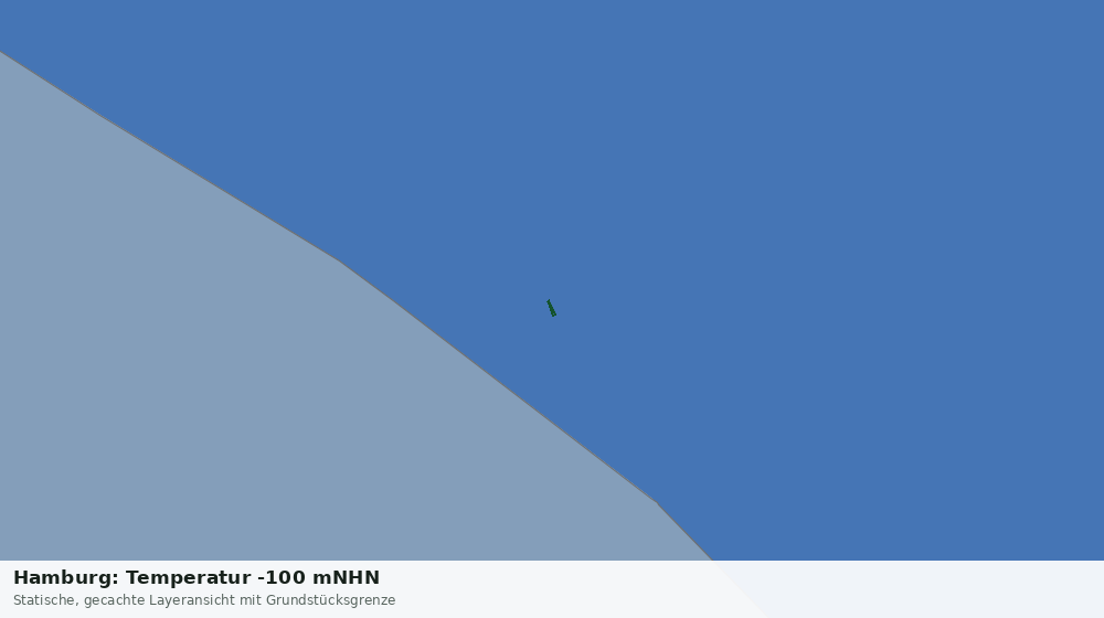 Statische Kartenansicht: Hamburg: Temperatur -100 mNHN