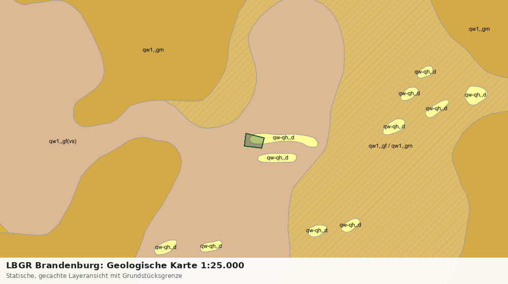 Statische Kartenansicht: LBGR Brandenburg: Geologische Karte 1:25.000