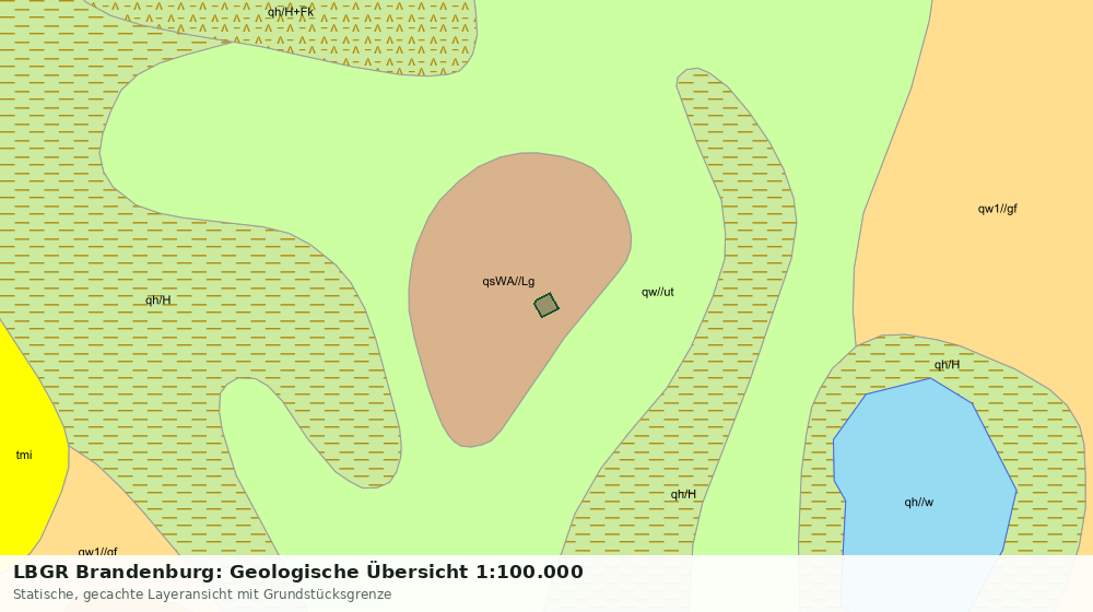 Statische Kartenansicht: LBGR Brandenburg: Geologische Übersicht 1:100.000