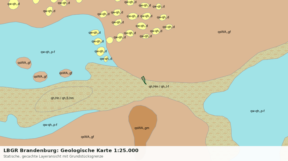 Statische Kartenansicht: LBGR Brandenburg: Geologische Karte 1:25.000