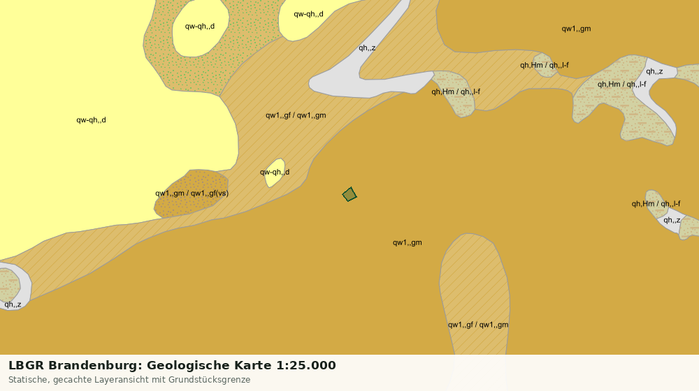 Statische Kartenansicht: LBGR Brandenburg: Geologische Karte 1:25.000
