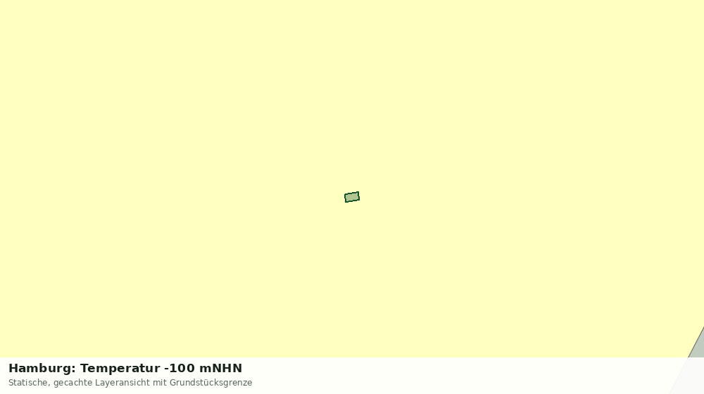 Statische Kartenansicht: Hamburg: Temperatur -100 mNHN