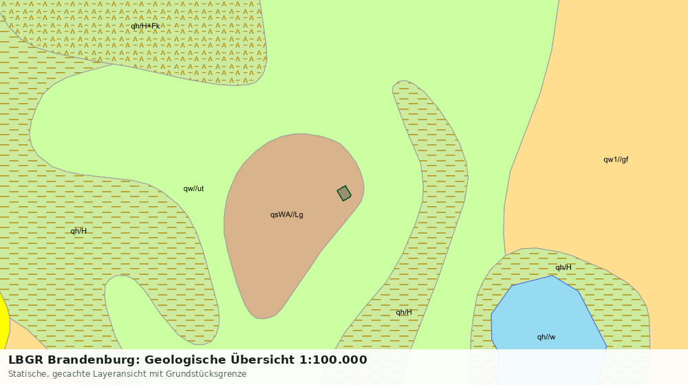 Statische Kartenansicht: LBGR Brandenburg: Geologische Übersicht 1:100.000