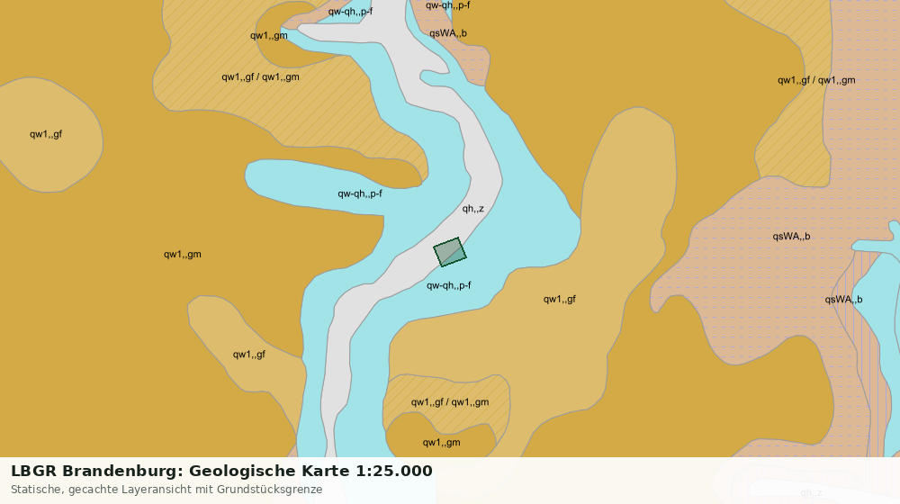 Statische Kartenansicht: LBGR Brandenburg: Geologische Karte 1:25.000