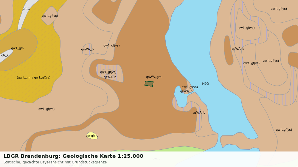 Statische Kartenansicht: LBGR Brandenburg: Geologische Karte 1:25.000