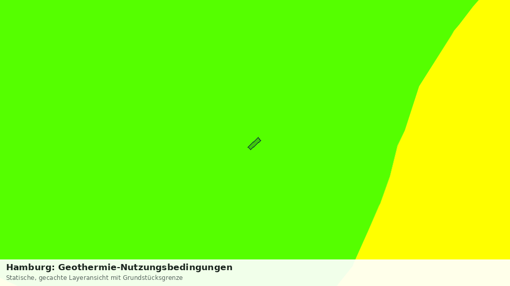 Statische Kartenansicht: Hamburg: Geothermie-Nutzungsbedingungen