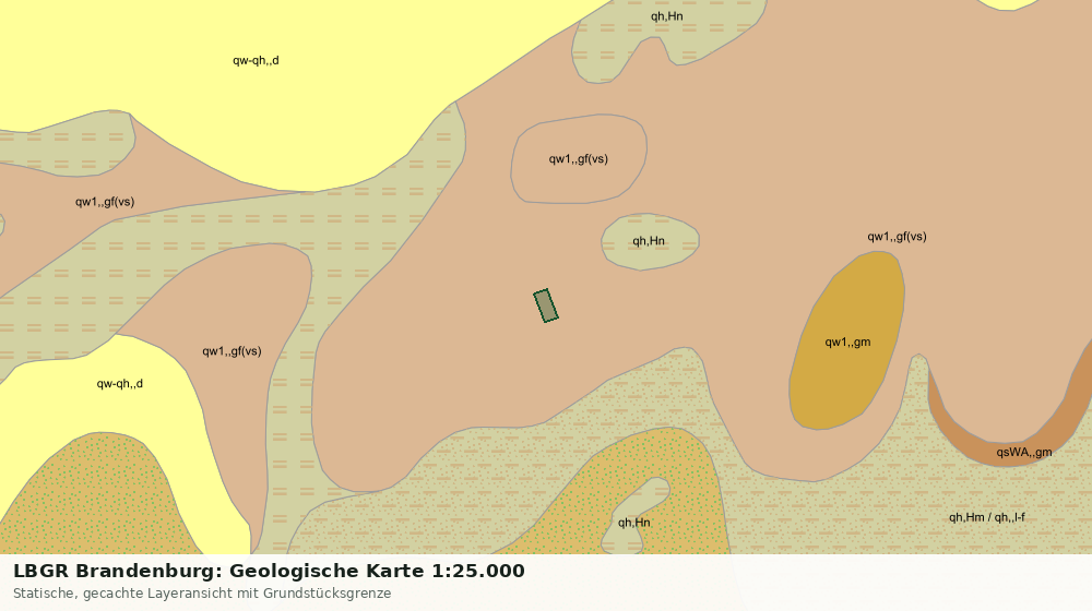 Statische Kartenansicht: LBGR Brandenburg: Geologische Karte 1:25.000