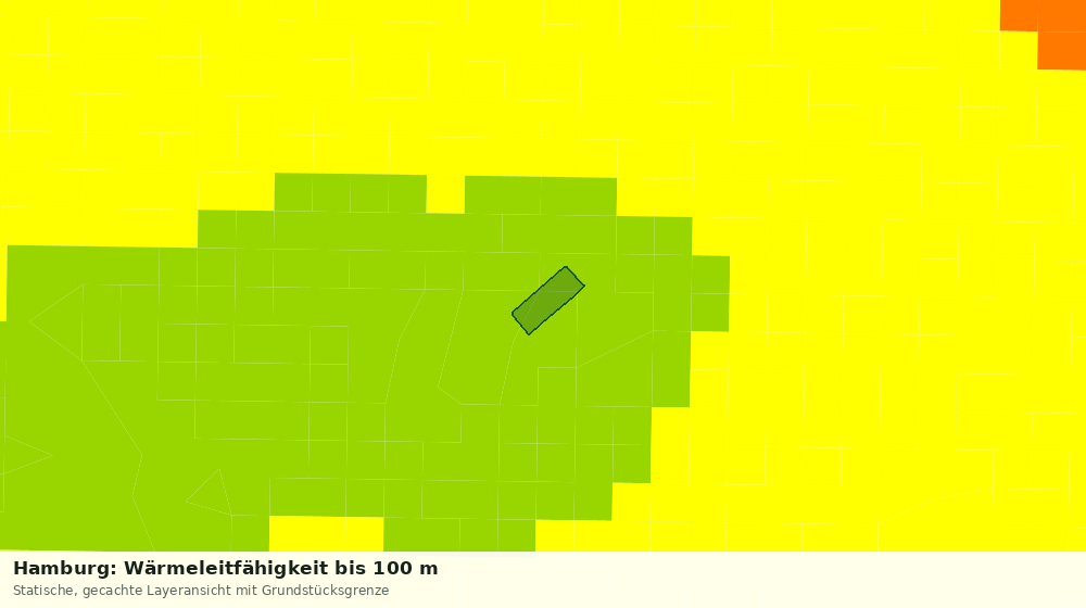 Statische Kartenansicht: Hamburg: Wärmeleitfähigkeit bis 100 m