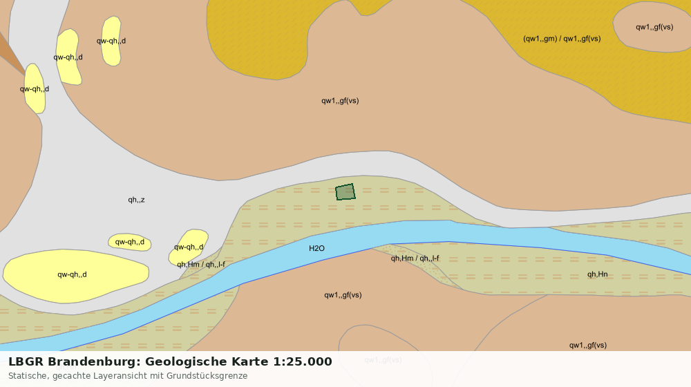 Statische Kartenansicht: LBGR Brandenburg: Geologische Karte 1:25.000