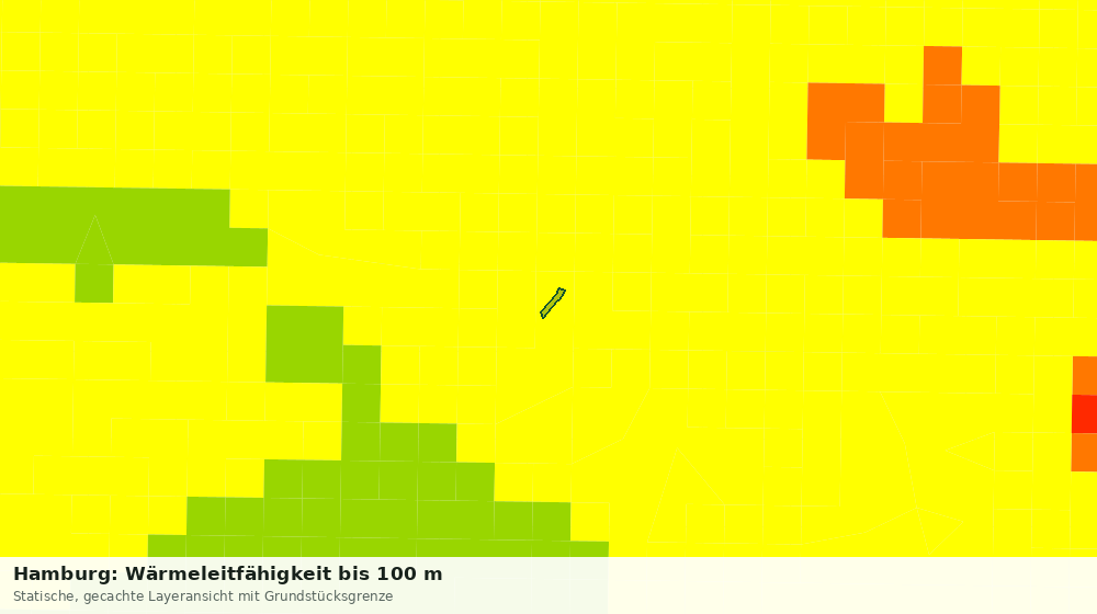 Statische Kartenansicht: Hamburg: Wärmeleitfähigkeit bis 100 m