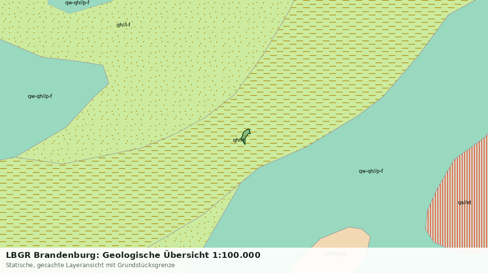 Statische Kartenansicht: LBGR Brandenburg: Geologische Übersicht 1:100.000